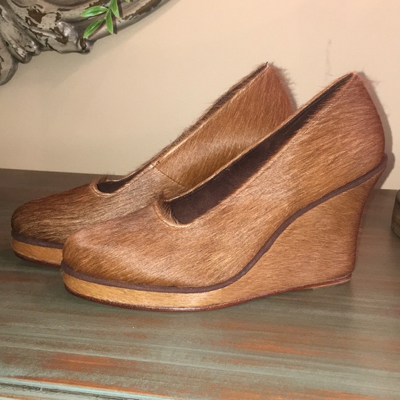 Urban Outfitters Shoes - NWOB Shakuhachi Urban Outfitters Pony hair Wedges